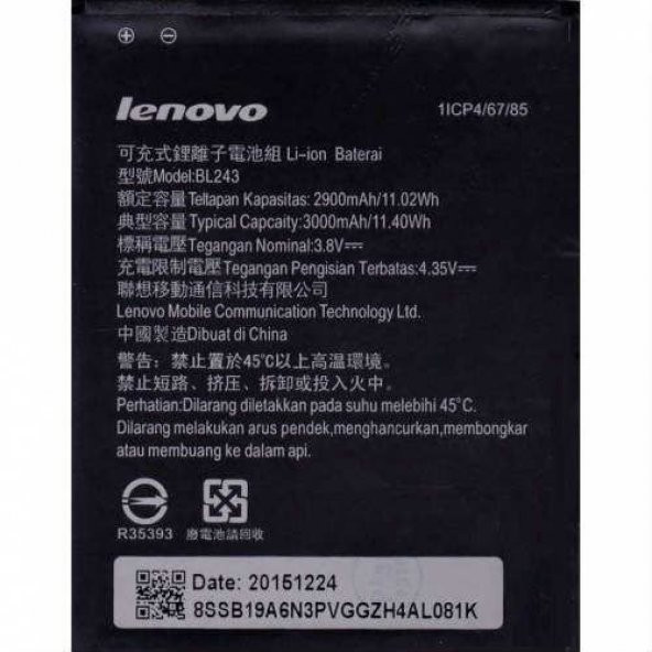 Lenovo A7000 Batarya