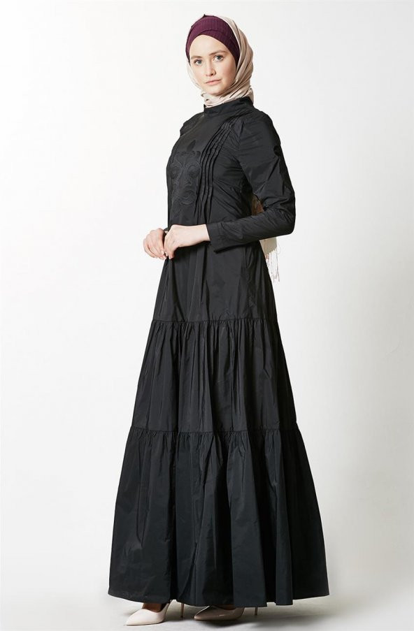 Muslima Wear Elbise-170112 Siyah - 3