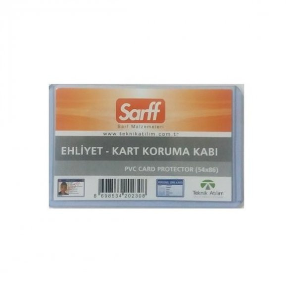 Sarff Kimlik-Ehliyet Kabı 15323004 100 Lü (1 Paket 100 Adet)