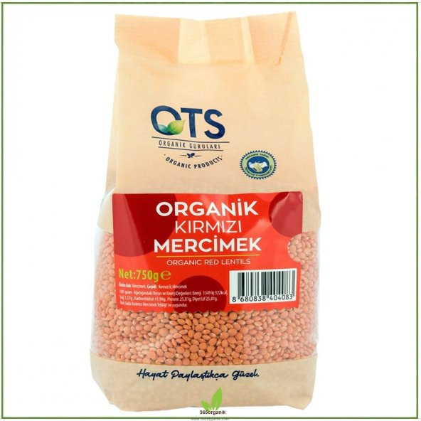 OTS Organik Kırmızı Mercimek 750 gr