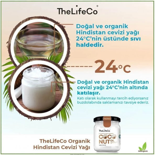 The LifeCo Organik Hindistan Cevizi Yağı - 150 ml - 3