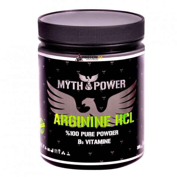 MythPower Arginine Hcl & B3 Vitamine Pure 300 Gr 60 Servis Hediyeli