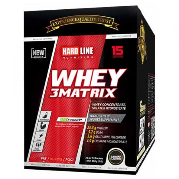 Hardline Whey 3Matrix 30 Gr 15 Adet Protein Tozu