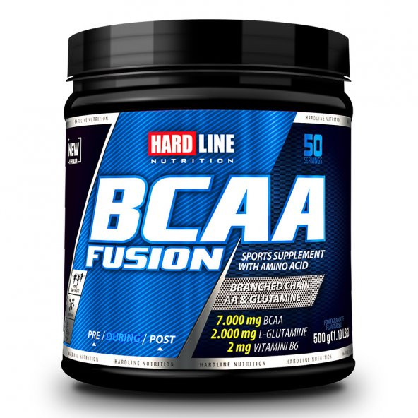 Hardline BCAA Fusion 500g 7000mg Fermente Bcaa Powder B6 Vitamini