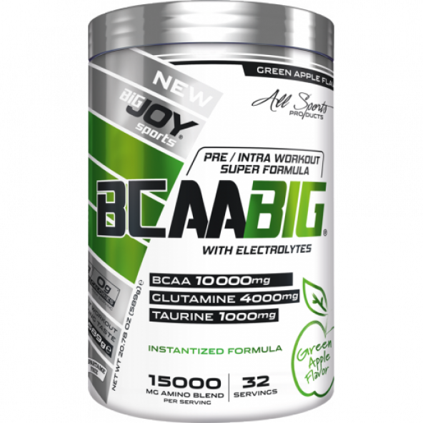 Bigjoy BcaaBig Bcaa 589 Gr Her Porsiyonda 10 gr Bcaa, 4 Gr Glutamin, 1 Gr Taurin İçeren Amino Asit