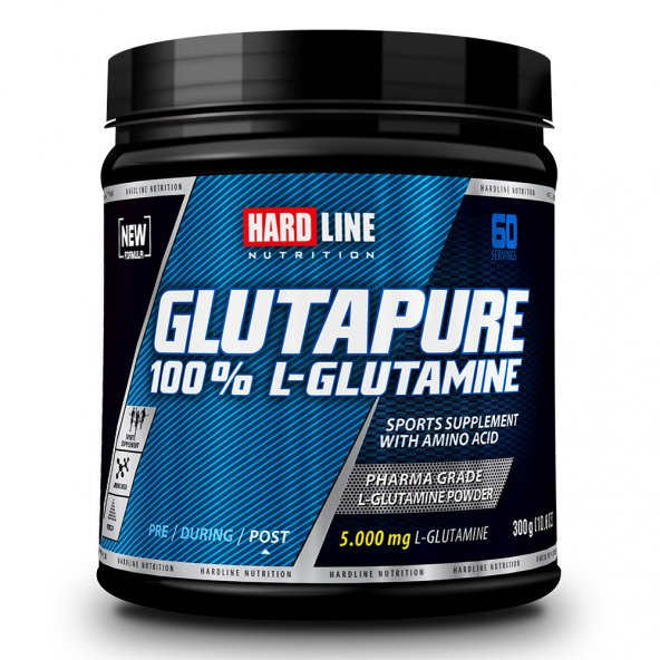 Hardline Glutapure Glutamin 300 gr 60 Servis L-Glutamine Powder