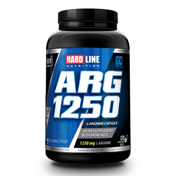 Hardline Arg 1250 120 Kapsül Orijinal Arginine Arjinin Aminoasit
