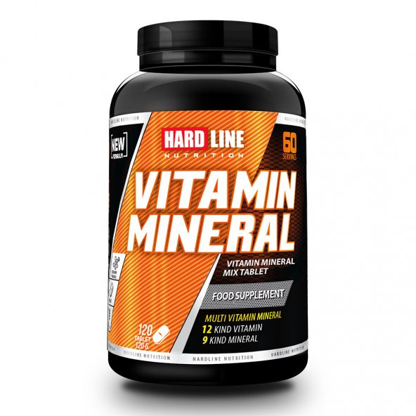 Hardline Vitamin Mineral 120 Tablet Multivitamin Bağışıklık Güçlendirici Kompleks