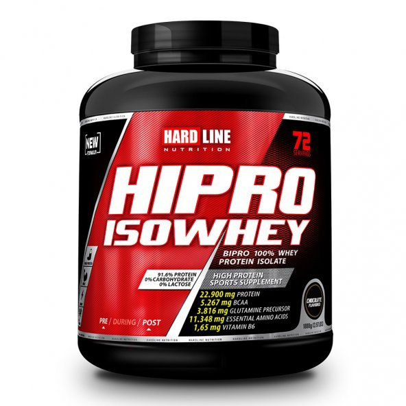 Hardline Nutrition Hipro Isowhey Protein Tozu 1800 Gram 72 Servis İzole Whey Protein