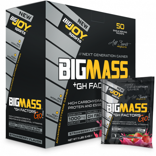Bigjoy Bigmass GH Factors 50 Paket 5000 Gr Karbonhidrat Tozu Big Joy Mass Go Pro Gainer