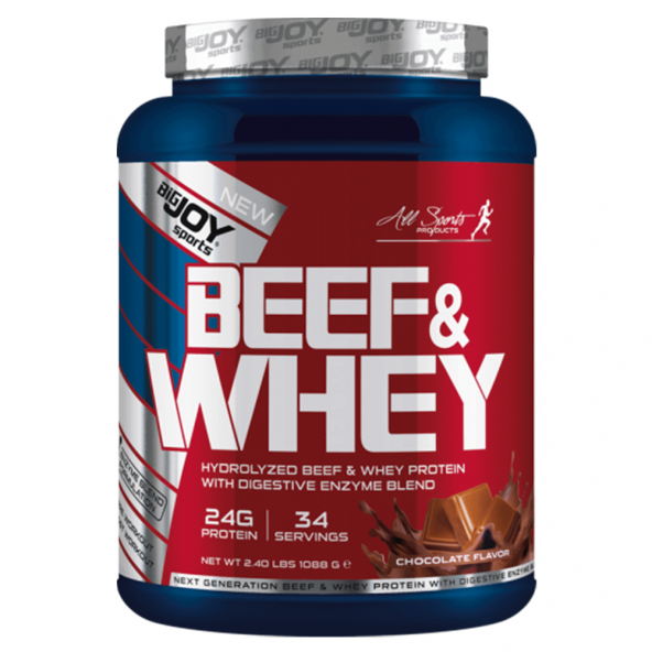 Bigjoy Sports Beef Protein - Whey Protein Tozu Karışım 1088 Gr 34 Servis Çikolatalı Big Joy