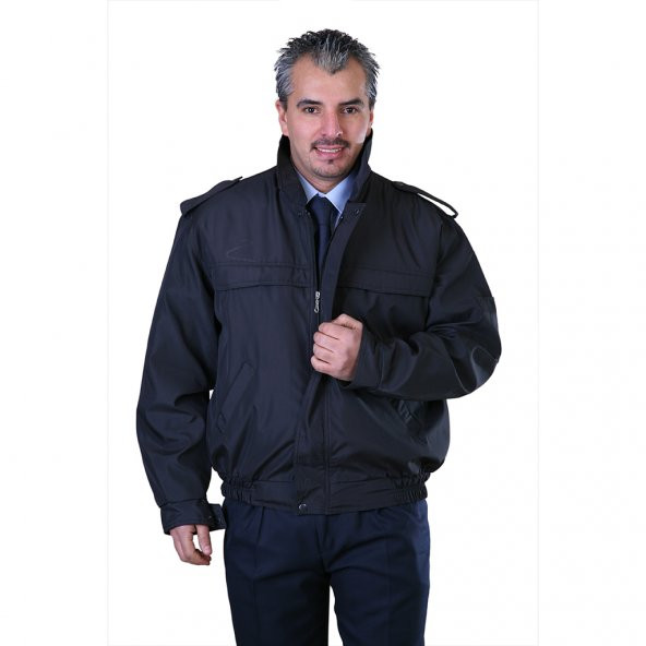 Özel Güvenlik Montu, Siyah -91E450- İş Elbisesi-İş Kıyafeti