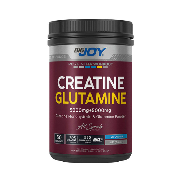 BigJoy Big2 Creatine + Glutamine 505 Gr Saf Aromasız Kreatin ve Glutamin Aynı Kutuda