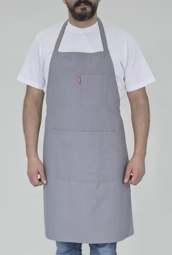 İş Önlüğü Ön Önlük Boyundan Askılı Cepli Mutfak Aşçı Unisex