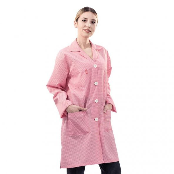 Kadın Önlük, Pembe-Beyaz -94E1763- İş Elbisesi, İş önlüğü - 2
