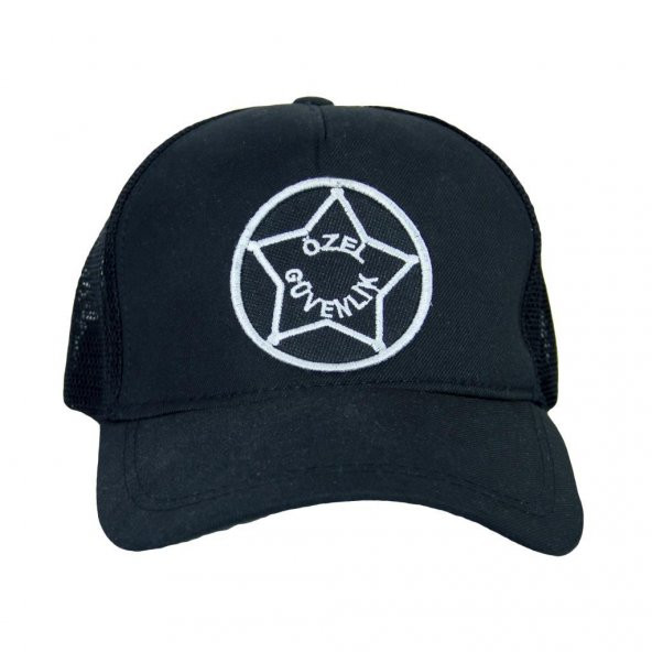 Özel Güvenlik Şapkası, Siyah, Yazlık -110E150- Şapka, Güvenlik