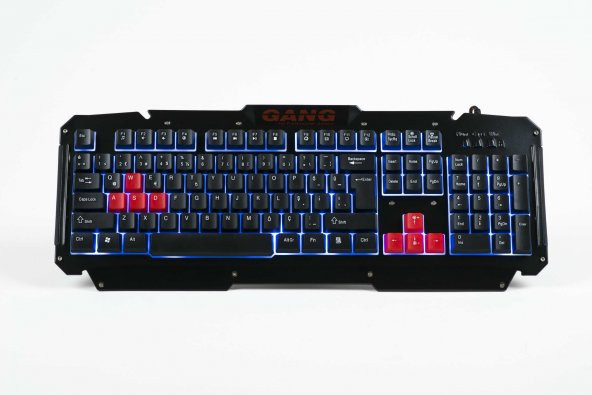 Gang PRO Gaming  Klavye Metal Kasa 3 Renk Işıklı