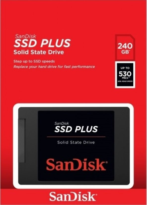 SANDİSK SSD PLUS 240 GB 530MB-440MB/s 2.5 SDSSDA-240G-G26