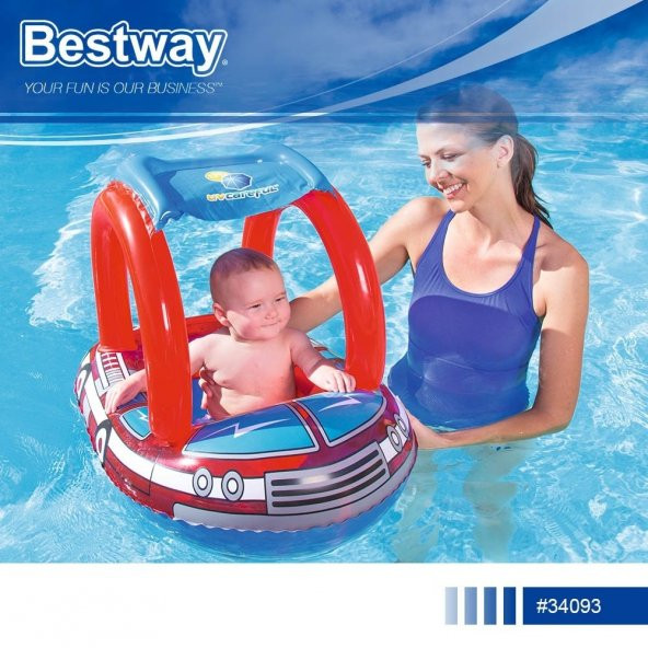 Bestway Gölgelikli Araba Form Bot - Baby Float, 34093