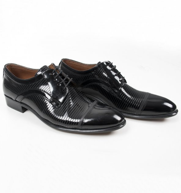 DeepSEA Üstü Çizgili Bağcıklı Klasik Deri Erkek Ayakkabı 1801029