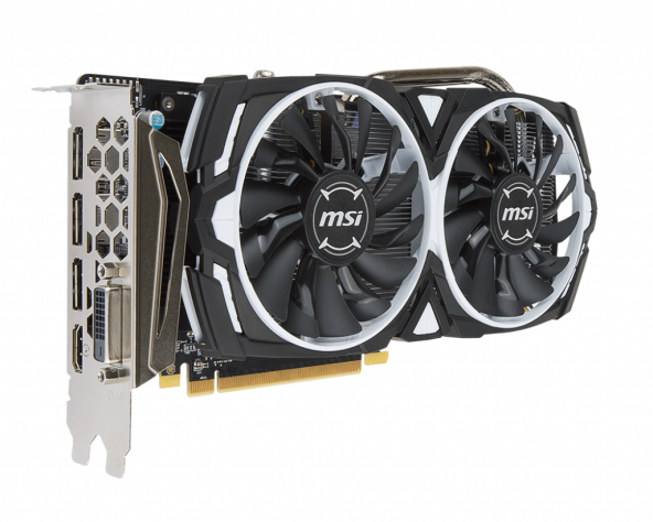 MSI RX 570 ARMOR 8G OC DDR5 256Bit HDMI 3xDP DVI - 2