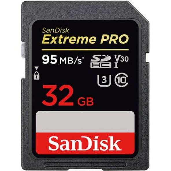 SANDISK 32GB Extreme Pro SDHC 95MB Class 10 SD-MMC Kart SDSDXXG-032G-GN4IN