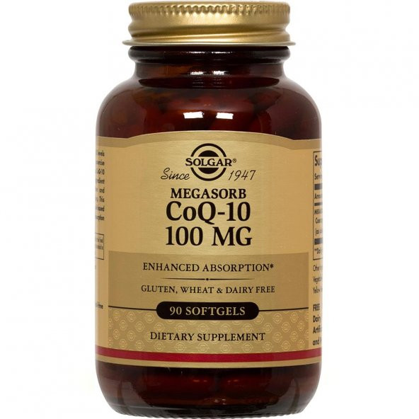 Solgar Co-Q10 (Coenzyme Q10) 100 Mg 60 Kapsül