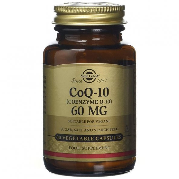 Solgar Co-Q10 (Coenzyme Q10) 30 Mg 60 Kapsül
