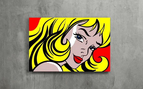 Pop-Art Kadın - Pop Art Kanvas Tablo - 2