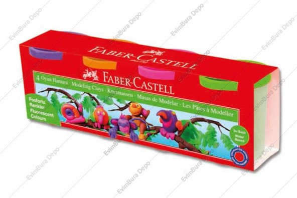 Faber-Castell Oyun Hamuru Neon 4 Renk