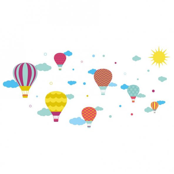 Dekor Loft Özgür Uçan Balonlar Çocuk Odası Duvar Sticker CS-625