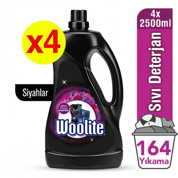 Woolite Koyu Renkler 4x2500 ml Sıvı Çamaşır Deterjanı