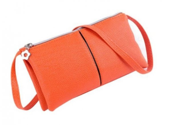 Askılı Clutch Çanta, Antibakteriyel Kaliteli PU Deri - 3