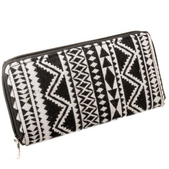 Kanvas Bayan Cüzdanı Rüzgar Desenli - 2