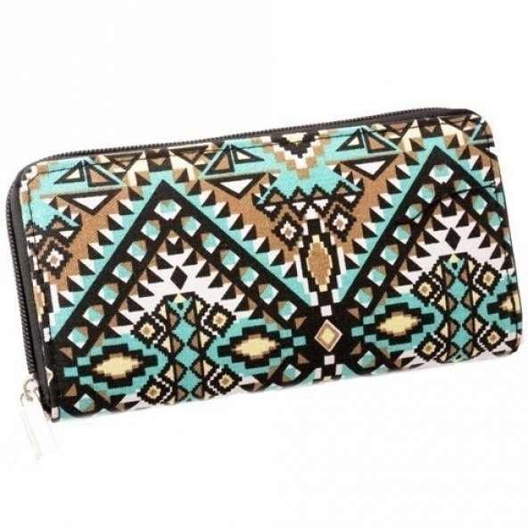 Kanvas Bayan Cüzdanı Rüzgar Desenli - 6