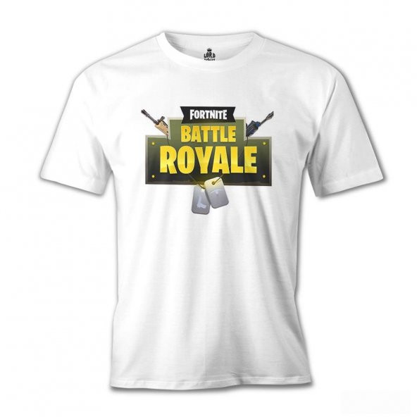 Fortnite Battle Royale Beyaz Erkek Tişört
