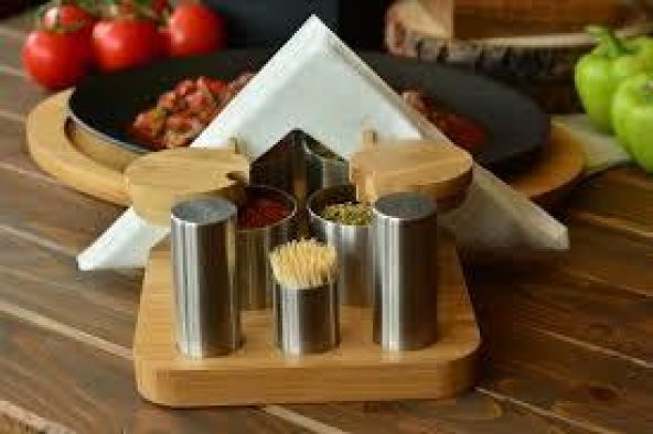 Bambum Spice - 5+1 Baharatlıklı Masa Düzenleyici