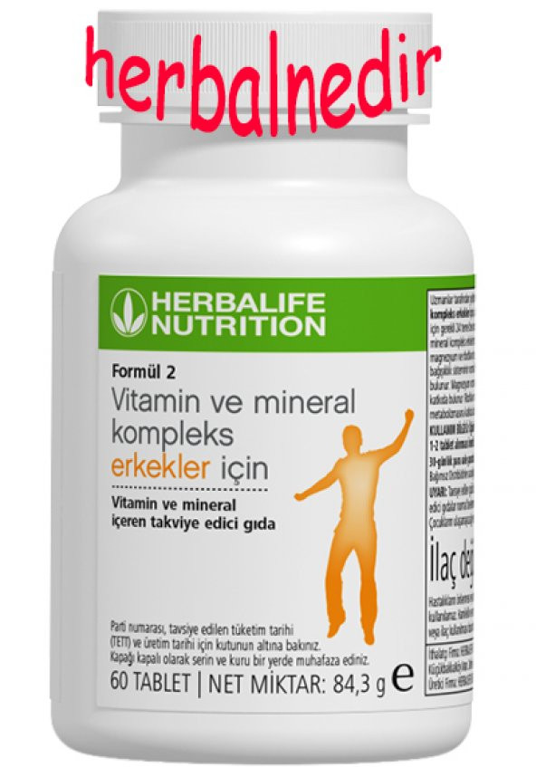 Herbalife Formül 2 Vitamin ve Mineral Kompleks Erkekler İçin 60 Tablet