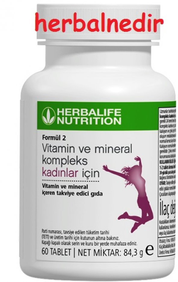 Herbalife Formül 2 Vitamin ve Mineral Kompleks Kadınlar İçin 60 Tablet