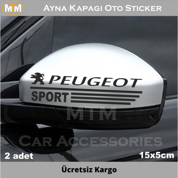 Peugeot Ayna Oto Sticker (2 Adet)