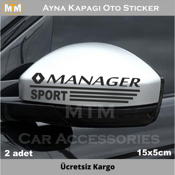 Renault Manager Ayna Oto Sticker (2 Adet)