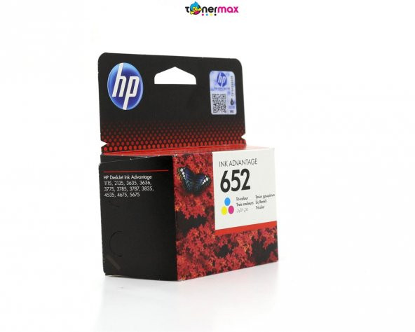 HP 652 F6V24A Renkli Orjinal Kartuş / HP Ink Advantage 3835 Renkli Kartuş