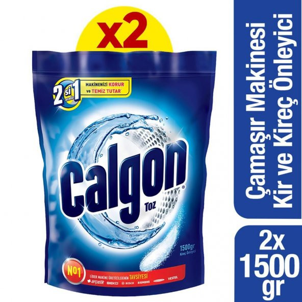 Calgon Çamaşır Makinesi Kir ve Kireç Önleyici 2x1500 gr Toz