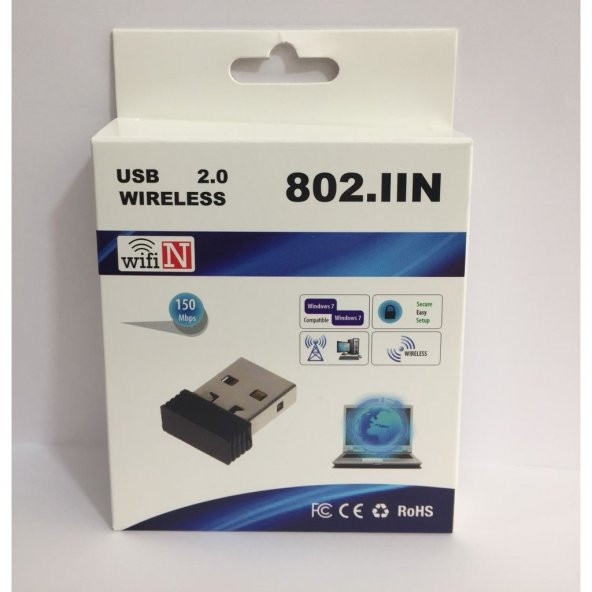 Start Mini Nano WiFi Wireless Adaptör150 MBPS 802.IIN WiFi 802.11