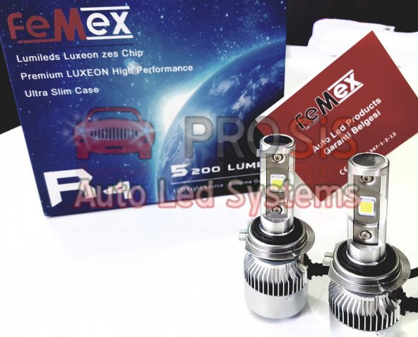 Femex Led Xenon (5200LM)-(40w) H7 Yeni Nesil Ultra Slim Kasa