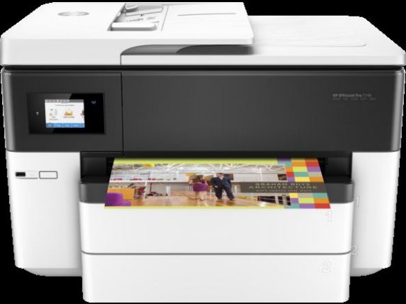 HP OfficeJet Pro 7740 Renkli Inkjet MFP Fakslı WiFi 2218ppm A3 Yazıcı G5J38A