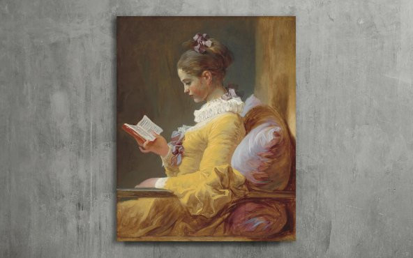 Kitap Okuyan Genç Kız, Jean Fragonard Yağlı Boya Kanvas Tablo