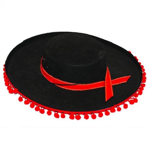 1 Adet Siyah Küçük İspanyol Şapka, Çocuk Meksika Şapkası