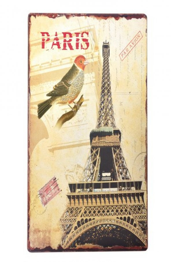 Decotown Paris Eyfel Kulesi Ahşap Pano 30*60 (18058)