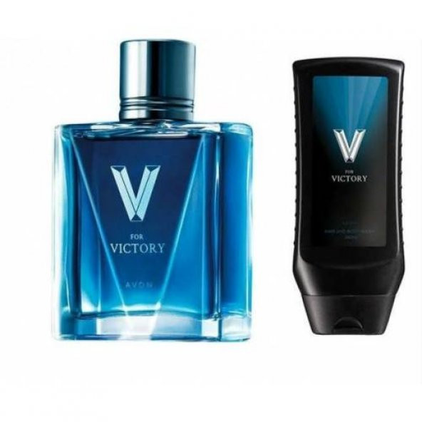AVON V FOR VICTORY ERKEK PARFÜM 75 ML+ DUŞ JELİ